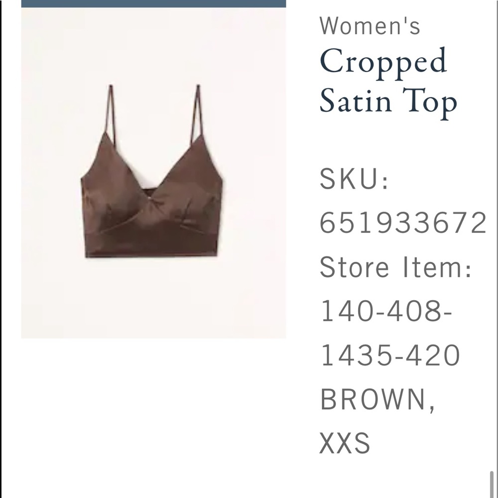 Cropped Satin Top